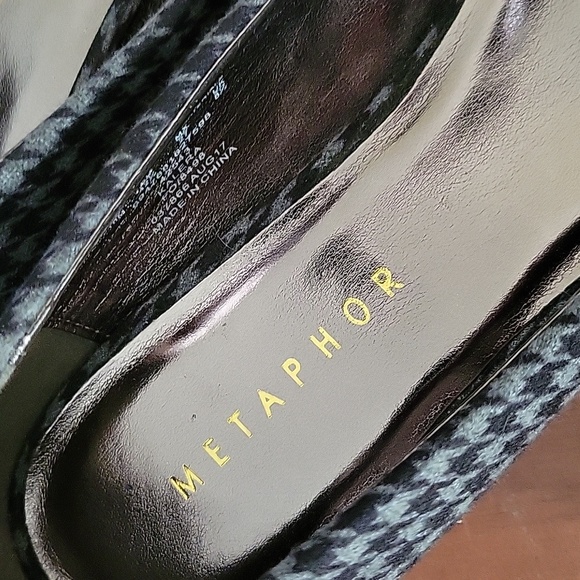 Metaphor Houndstooth Fabric Heels Size 10 - Picture 3 of 9